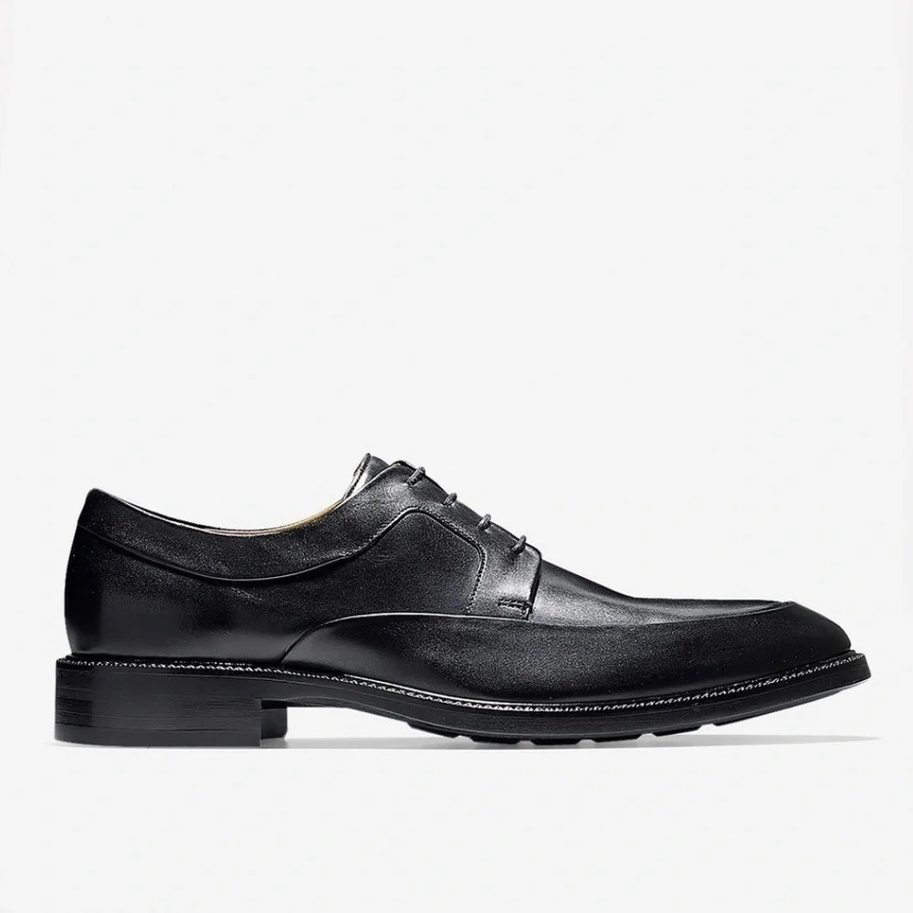 Cole Haan Warren Apron Oxfords Black‎ Leather 10